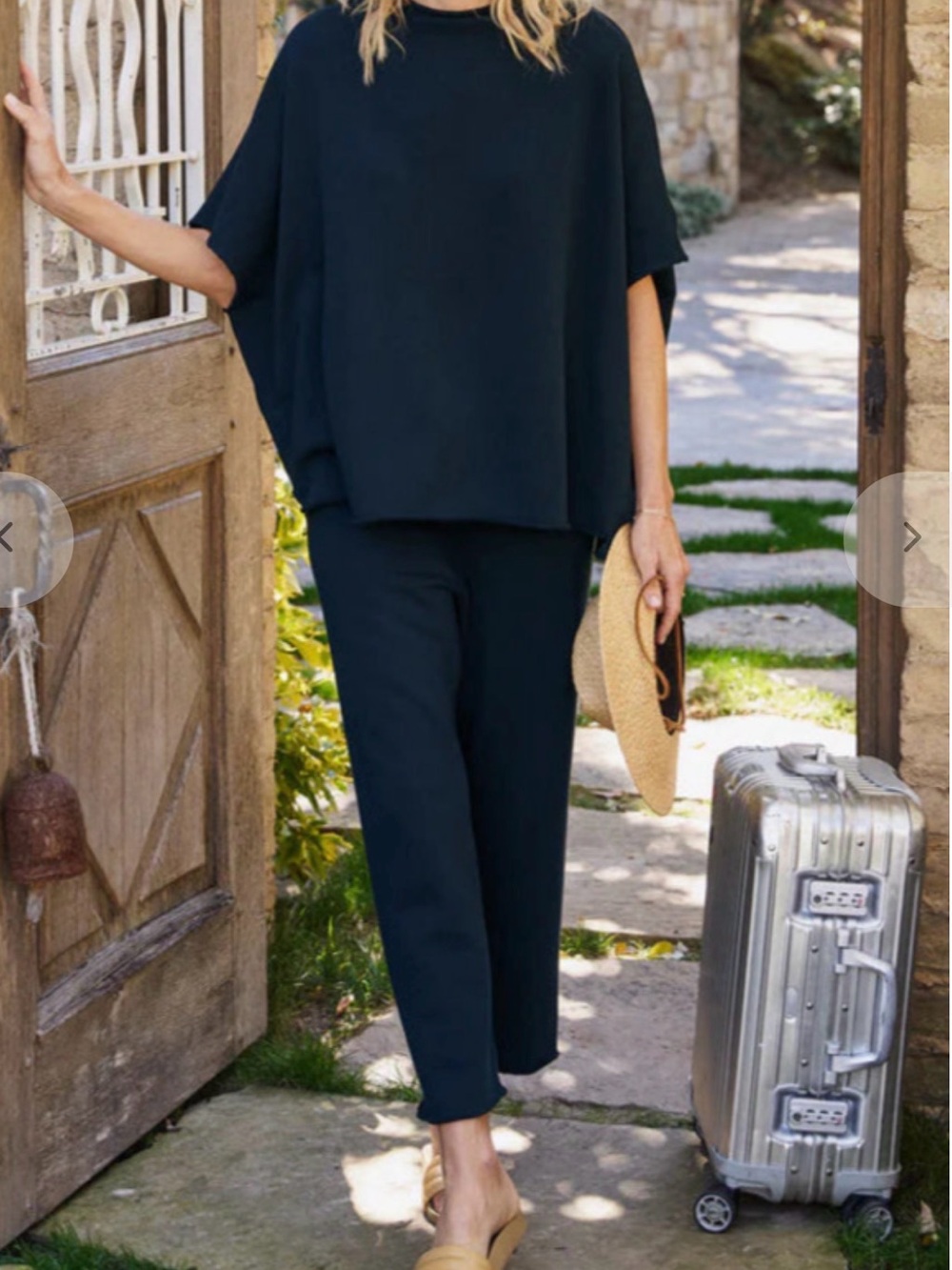 Frank & Eileen Women's Black Relaxed Ponte Pants and TopModern Travel Essential